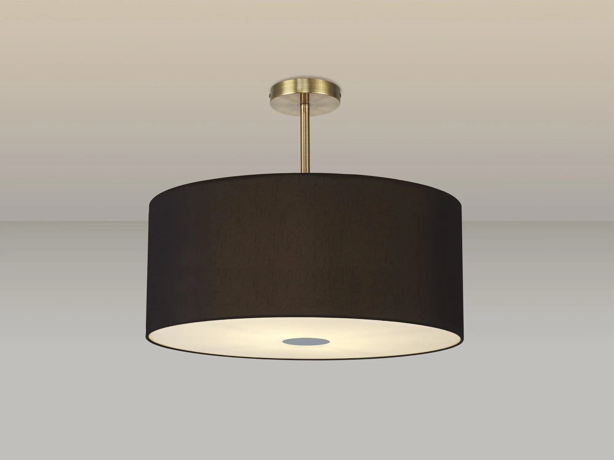 Baymont AB BL/GR Ceiling Lights Deco Semi Flush Fittings